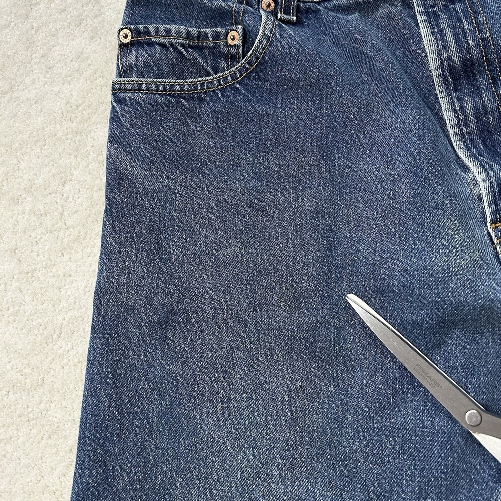 Levis 517 Jeans Mens 34x33 Bootcut 100% Cotton Blue Denim Dark - Picture 9 of 9